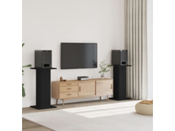 Vidaxl Suportes De Colunas 2 Pcs 30x30x80 Cm Derivados Madeira Preto