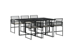 Garden Dining Set, Garden Dining Sets Vidaxl Preto Rattan / Vime (n/a)