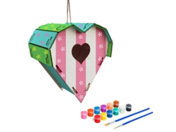 Kit de Fábrica de Caixas e Abrigos de Pássaros em Madeira para Pintura Infantil LAXISCREED