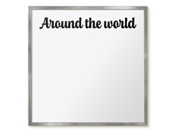 Magnetic Glass Board Around The World For The Hall Espelharte (50x50 Cm)