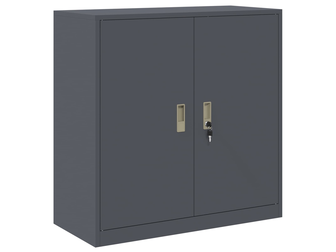 Vidaxl Armário De Arrumação Antracite 90 X 40 X 90 Cm Aço