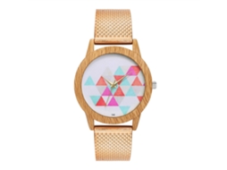 Reloj De Pulsera De Cuarzo Con Correa De Malla Zhoulianfa Moda Unisex (oro Rosa)