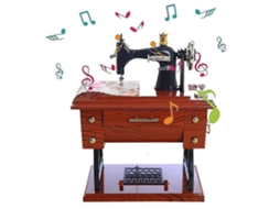 Mini Caixa de Música em Formato de Máquina de Costura AQUAFORGE (decoração mesa)