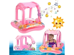 Boia De Natação Inflável Para Bebês, Boia De Natação Para Piscina Com Proteção Solar Fps 50+, Teto Para Crianças De 3 A 36 Meses, -aquaforge