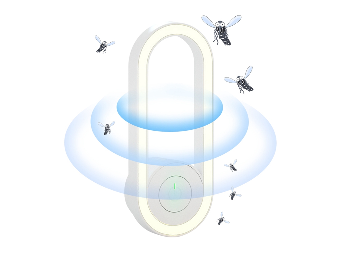 Luz Noturna Repelente De Mosquitos Elétrico Ultrassônico Plug-in Com Led Mata-insetos