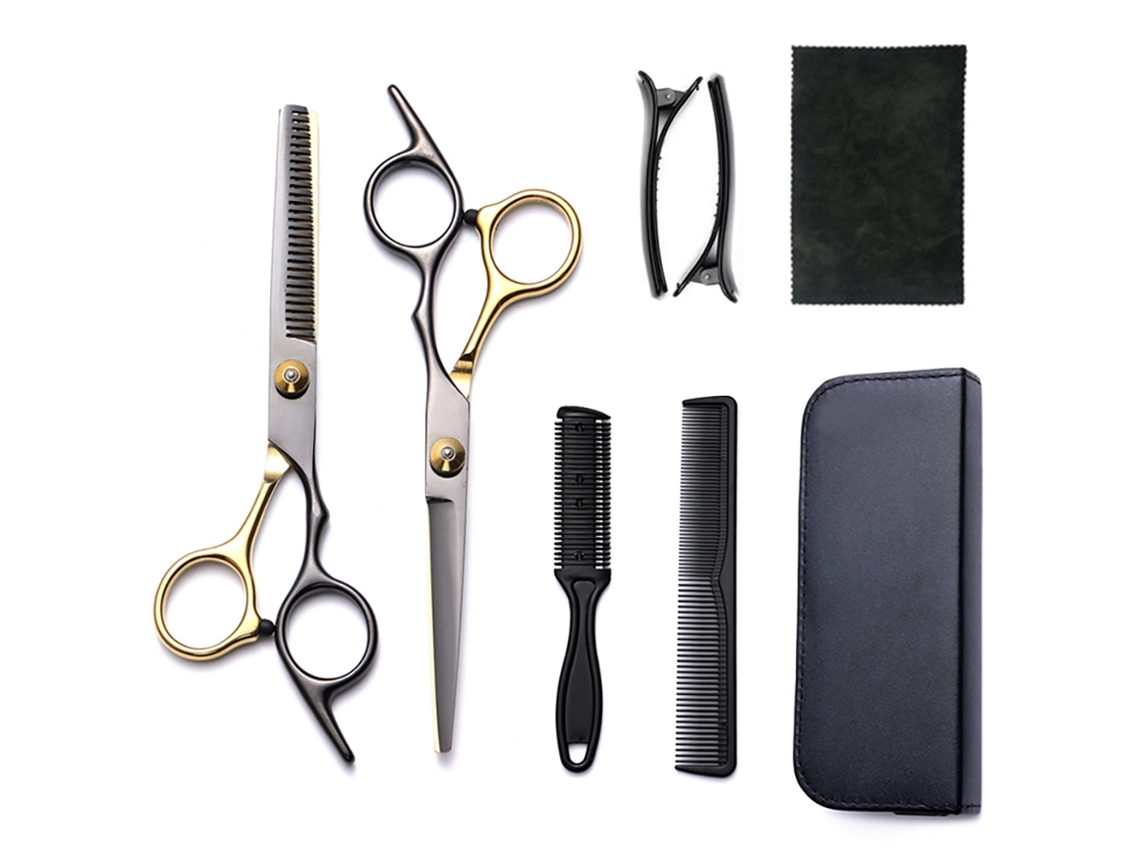 Kit De Tesoura De Corte Cabelo, 8pcs Ferramenta Profissional Para Corte De Cabelo, Para Cabeleireiros E Uso Doméstico Cuich