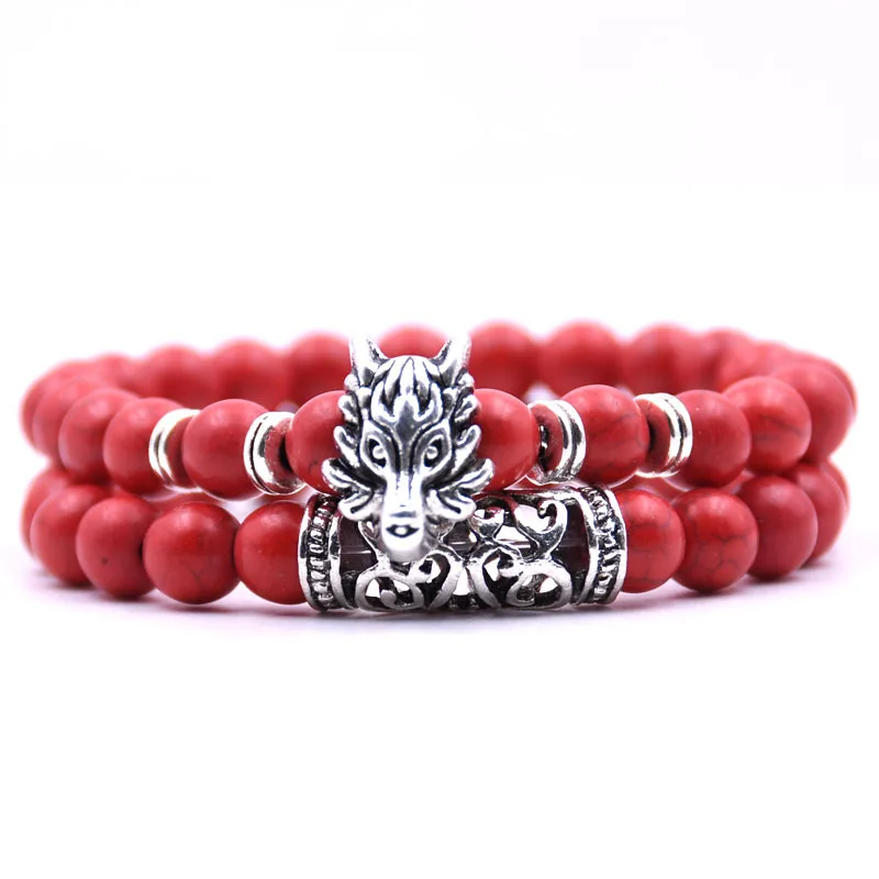 Conjunto de Pulseiras Elásticas com Cabeça de Dragão MDUG