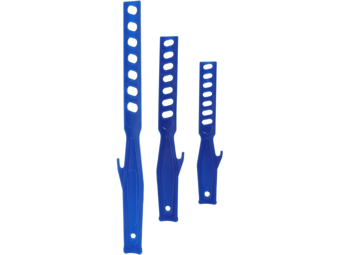 Conjunto De 3 Varetas De Plástico Azul Para Misturar Tinta.