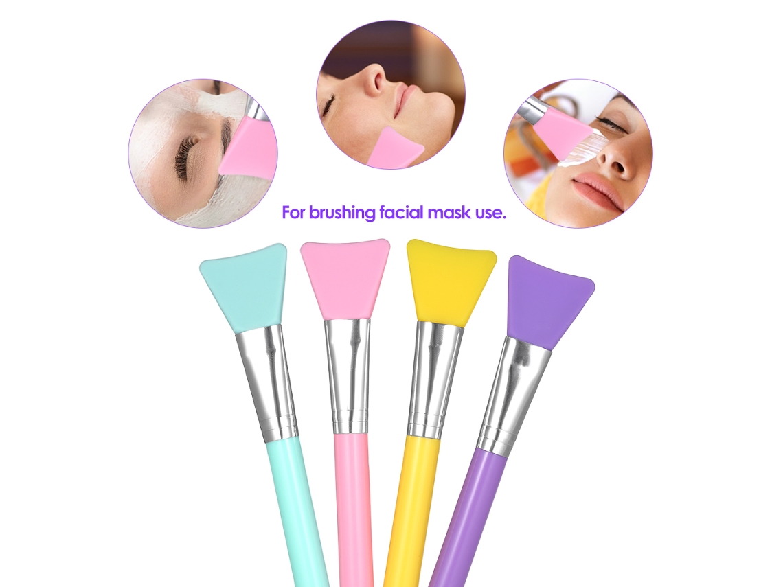 Pincel De Maquiagem De Silicone 1 Unidade Ferramenta Cosmética Com Cor Opcional Other