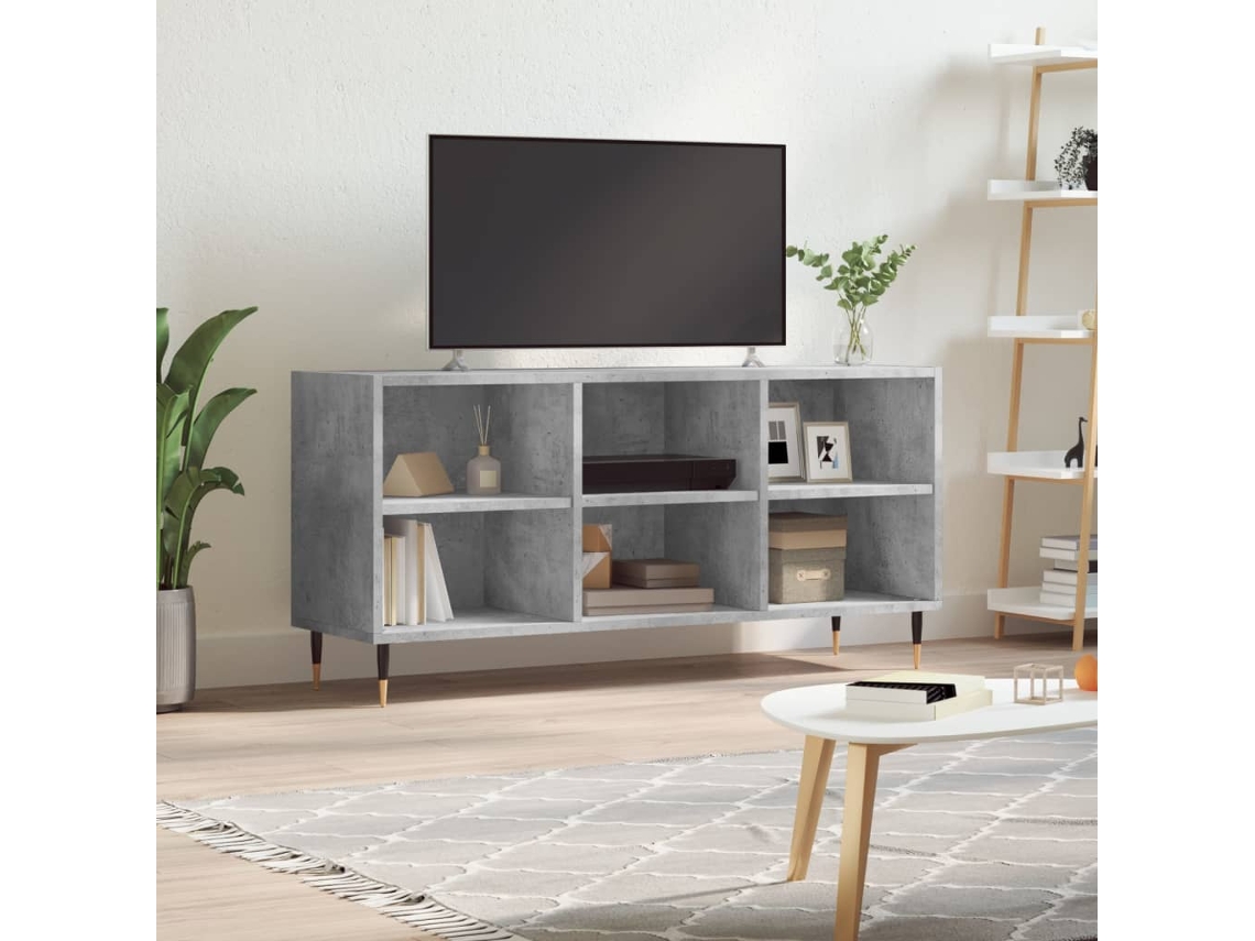 Vidaxl Móvel De Tv 103,5x30x50 Cm Derivados Madeira Cinzento Cimento