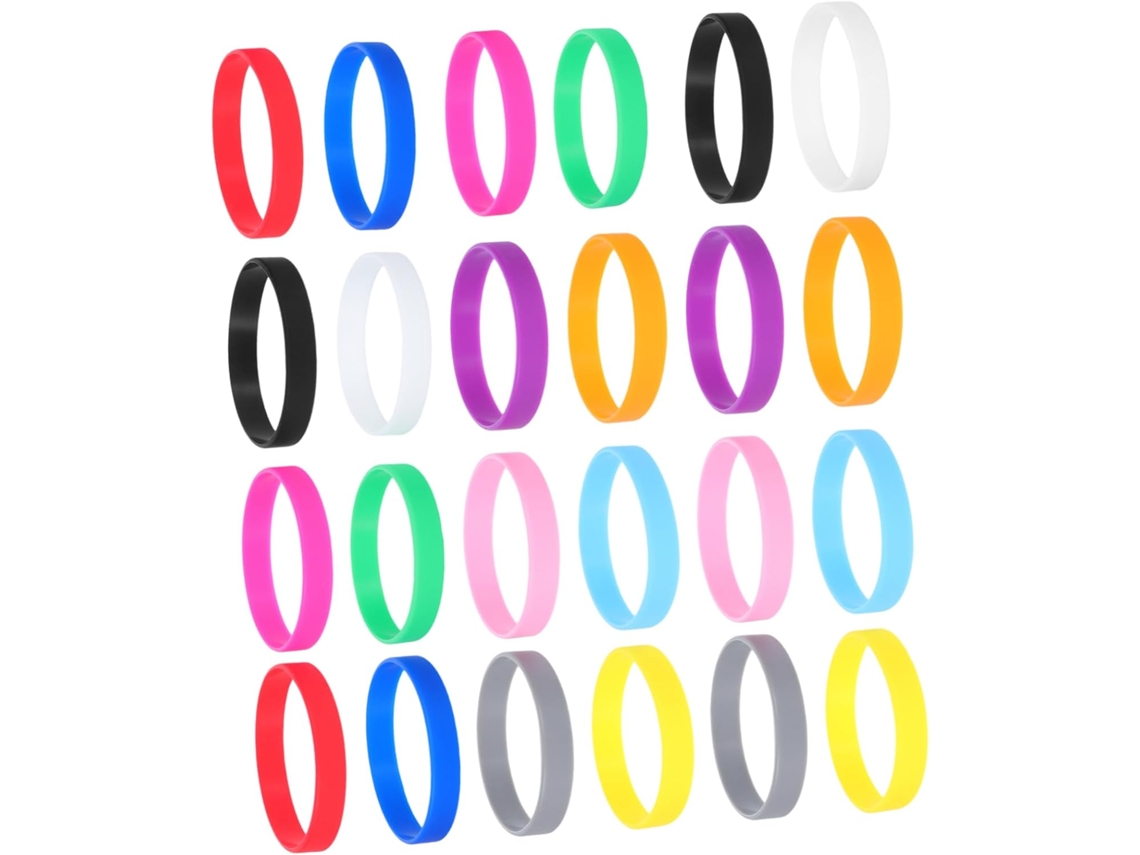 Doitool Conjunto De 24-pulseiras Silicone Para Festas E Eventos Ao Ar Livre, Pulseiras De Borracha Coloridas, Macias E