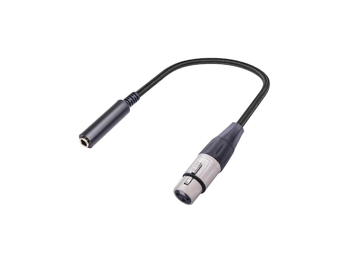Cabo Xlr para 1/4", Adaptador de Áudio Estéreo Balanceado Fêmea 1/4" Fêmea, 3 Pinos AQUAFORGE