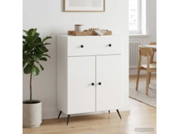 Vidaxl Buffet Branco Brilhante 66 X 34,5 X 90 Cm Derivados De Madeira