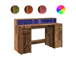 Desk, Desks Vidaxl Marrom Madeira Processada (140 X 55 X 91 Cm)