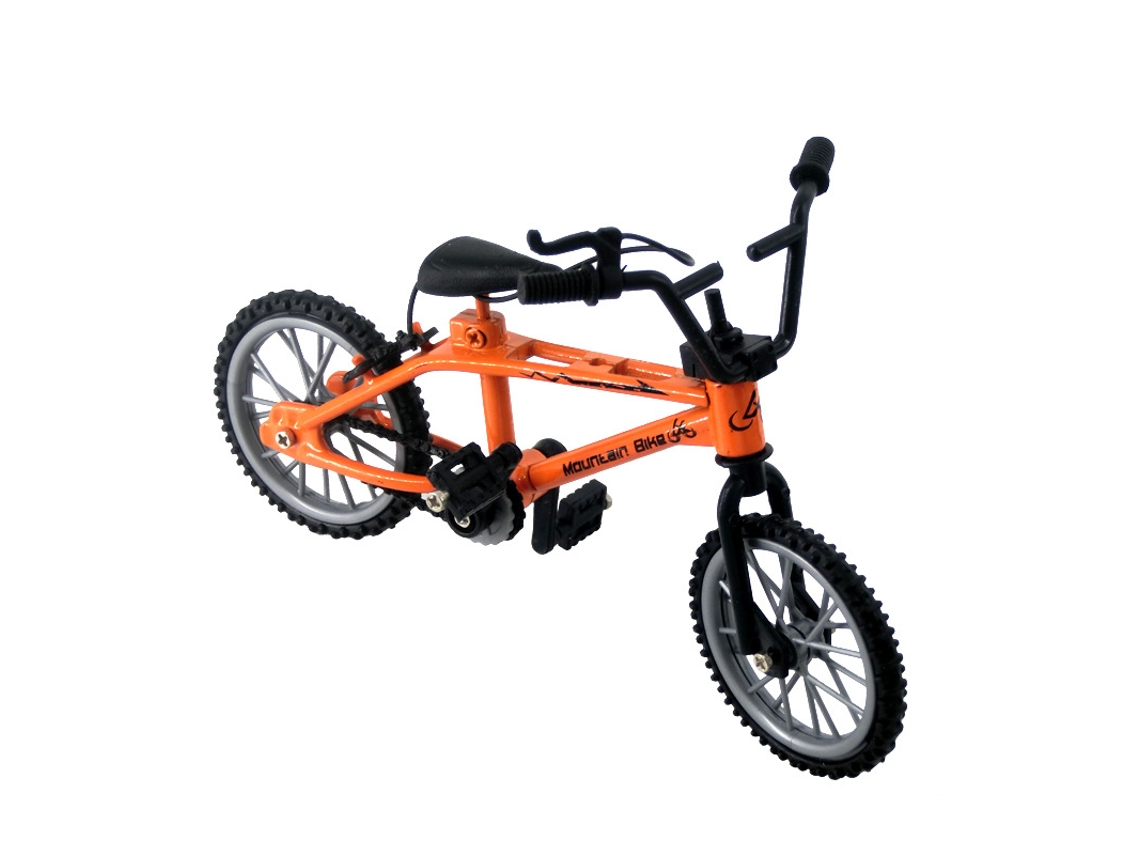 Bicicleta em Liga Metálica Mini, Bicicleta de Dedo Brinquedo YUYSAN 11x8cm Laranja