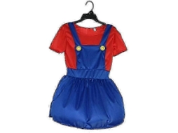 Fantasia de Super Mario Luigi para Adultos e Crianças Festa de Carnaval Halloween Mario Vermelho Menina M