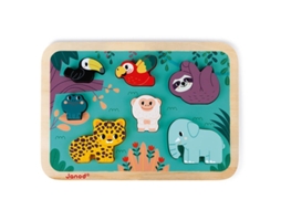 Jogo Didático JANOD Jungle Chunky Wooden Puzzle