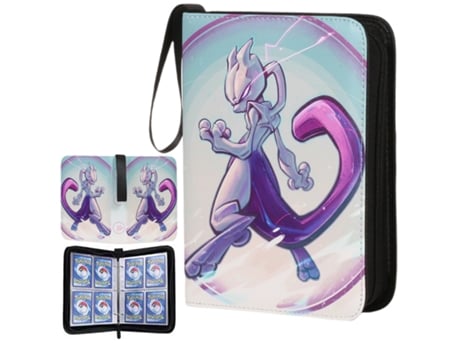 Álbum Pokémon Tcg V Reel Em Couro Pu Com Zíper | 400 Cartas | Hlx 003
