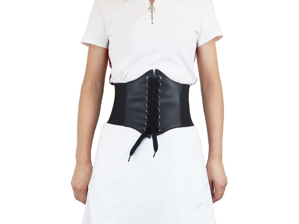 2026 2pcs Cinturón Elástico Ancho para Mujer Chica Con Cierre Corset Cinchado de Cuero Pu para Camisas Amplias Y Outfits Casuales o Elegantes