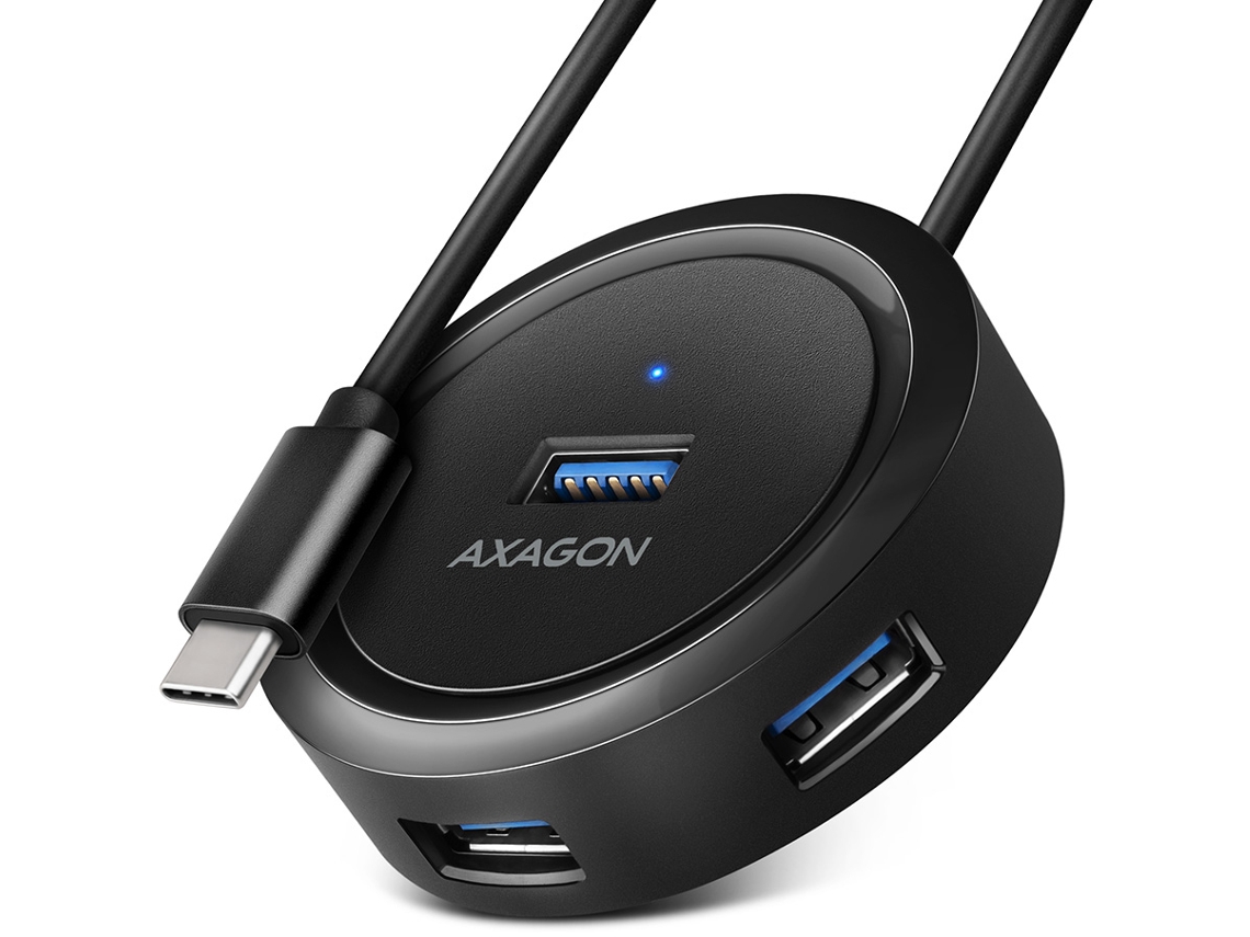 Hub Usb-C AXAGON Hue-P1C 4X Usb 3.2 Gen 1 Round Micro Usb
