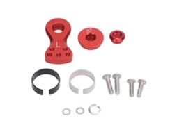 Sistema De Proteção Para Servo Rc 25t Ajustável Em Liga De Alumínio Braço L Para Veículo Controle Remoto 1/10 Vermelho