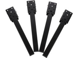 Conjunto De 4 Pés Mesa Dobráveis Pretos Para Montagem Móveis Diy, Design Resistente E Fácil Instalação