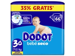 Fraldas Bebé Seco Extra 7-11kg T3+ Dodot