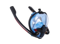 Mã¡scara De Snorkel, Design De Rosto Inteiro, Tecnologia Antiembaã§ante, Azul Preto, P/m Oem