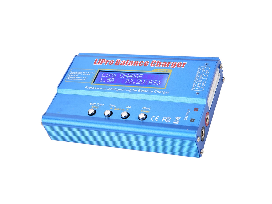 Cargador Descarregador Digital Lcd De 80w Para Baterías Rc Lipo Nimh Com Balanceamento
