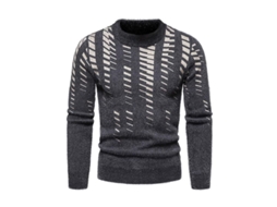 Jumper de Punto Fasst para Hombre com Manga Longa e Gola Redonda, Casual, Suéter de Inverno