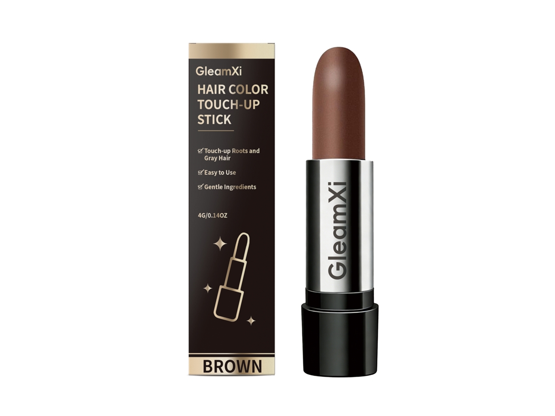 Pincel de Cor Gleamxi para Cabelo Marrom Leve, Sem Mancha, Compacto e Portátil LAXISCREED