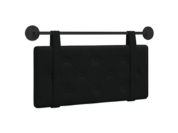 Conjunto 1 Cabeceira Suspensa Vidaxl Preto Veludo (100 X 55 X 5 Cm)