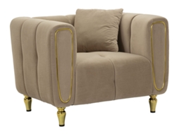 Poltrona Alma Grigio Com Almofada Cm 97x81x71