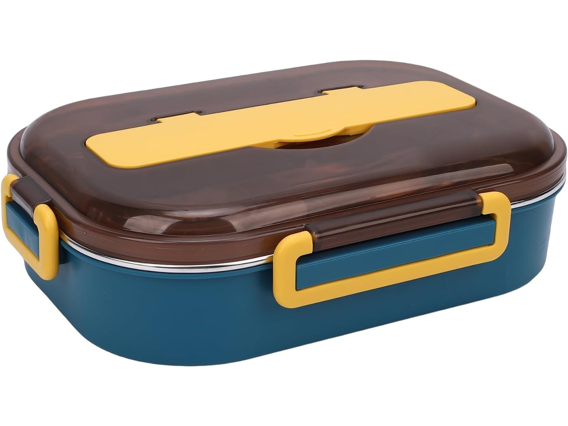 Lancheira De Aço Inoxidável Com 4 Compartimentos, À Prova De Vazamentos, Ideal Para Escritório, Escola E Viagens, 1, 5l
