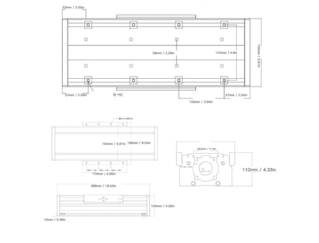 Bloco deslizante de guia linear (miniatura, automação industrial)