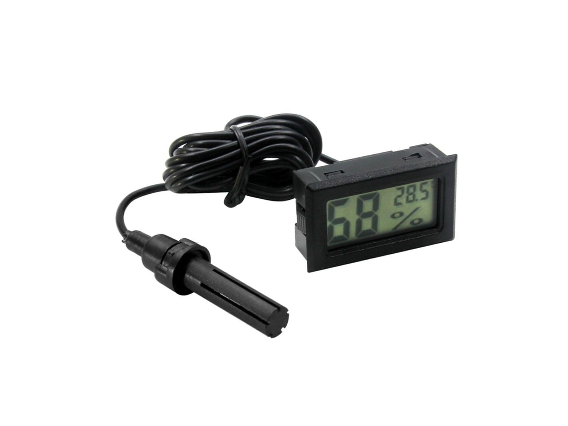 Mini Termômetro E Higrômetro Digital Com Sonda, Medidor De Temperatura E Umidade Para Ambientes Internos, Display Lcd Em Fahrenheit, Termômetro E