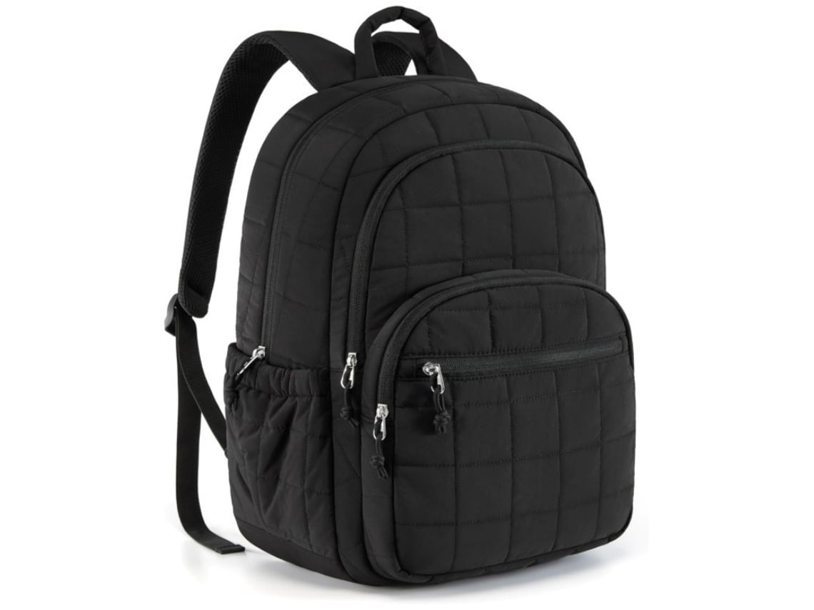Mochila Para Portátil Feminina, Para 14 Polegadas, Preto, Impermeável, Com Proteção E Bolso - Tressino