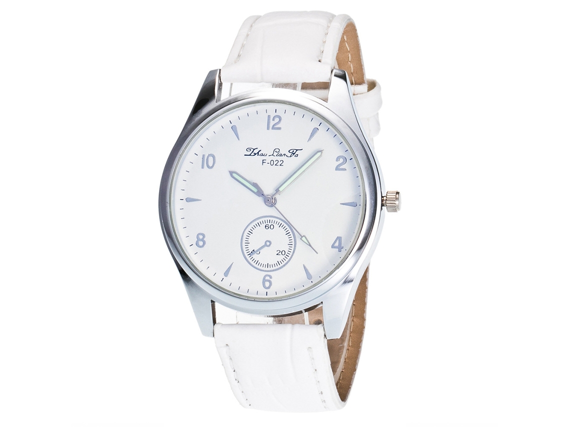 Relógio masculino moderno Zhoulianfa, 3 cores, metal, quartzo, pulseira ajustável, branco.