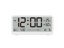 Reloj Despertador Digital Led Con Temperatura Humedad Y Alarmas Duales
