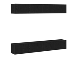Conjunto 4 Armazenamento Para Tv Vidaxl Preto Derivados De Madeira (100 X 30 X 30 Cm)