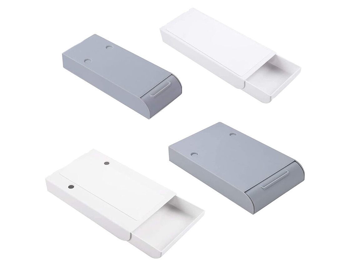Organizador de Gaveta para Mesa com 4 Peças, Gaveta Expansível com Adesivo, Kit de Armazenamento Organizador de Gaveta Retrátil BRILVIBERA