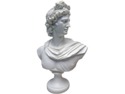 Apollo Belvedere Bustenbeeld - Marmeren Hars - 30 Cm - Wit
