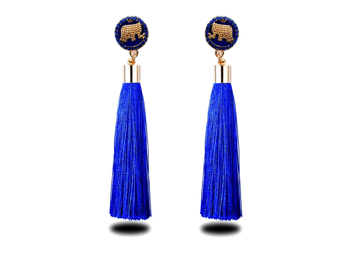 Brincos De Orelha Com Tassel E Design Elegante