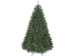 Árvore De Natal Artificial De 210 Cm Com Galhos Articulados E Base Metálica Dobrável, Verde.