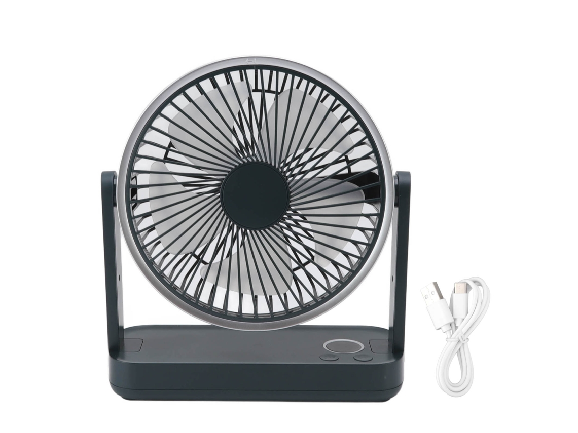 Ventilador De Mesa (4 Velocidades, Baixo Ruído, Recarregável Com 5000mah)
