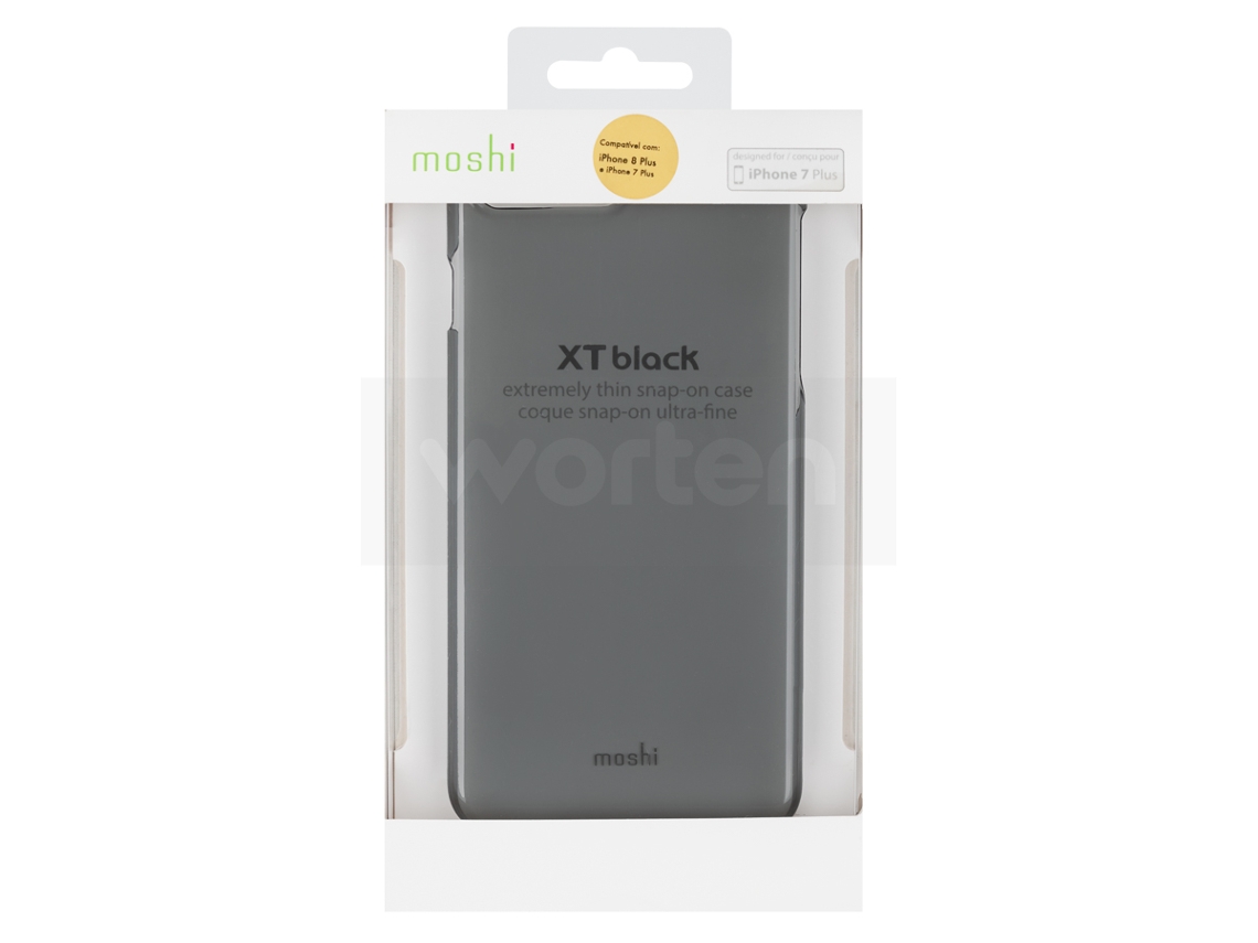Capa iPhone 6 Plus, 6s Plus, 7 Plus, 8 Plus MOSHI iGlaze Preto