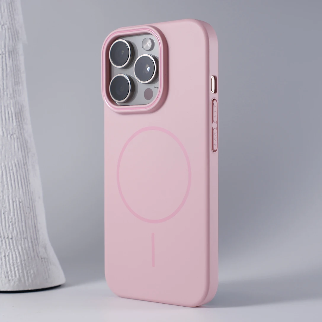 Capa Protetora Rígida De Policarbonato (rosa) Para Iphone 16 Plus, À Prova De Choque, Fosca E Magnética.