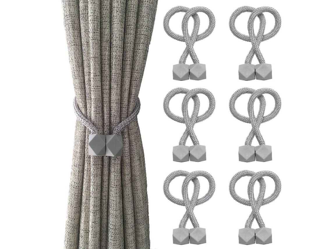 Cordões Magnéticos Para Cortinas Decorativas Sem Ferramentas Práticos 6 Pacotes