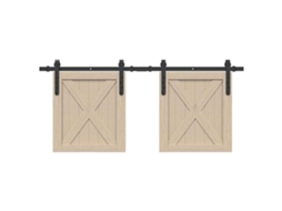Vidaxl Kit P/ Porta De Armário Deslizante 122 Cm Aço Carbono