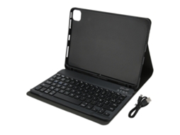 Capa Teclado Sem Fio Couro Pu com Slot para Caneta para Tablet Ios Air 4/5 Pro 11" 2018 2022